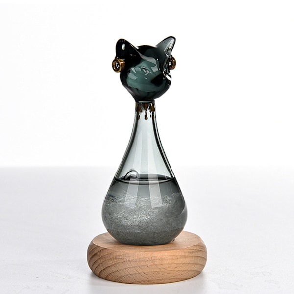 Väderprediktor Kattflaska Svart Ergonomisk Robust Glas Väderprediktor för Vardagsrum Kök