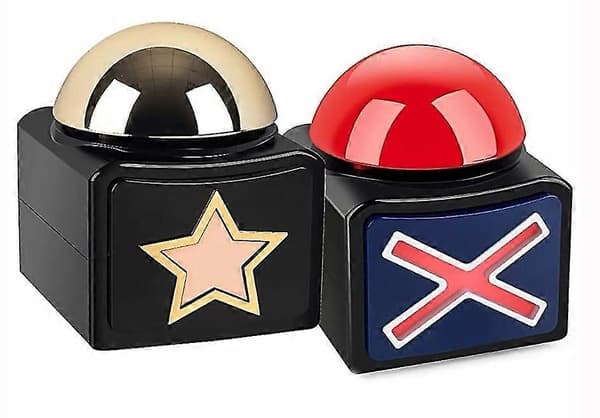 Høj Sjov Ringelyd Lys Spil Svar Buzzer Gold-no battery