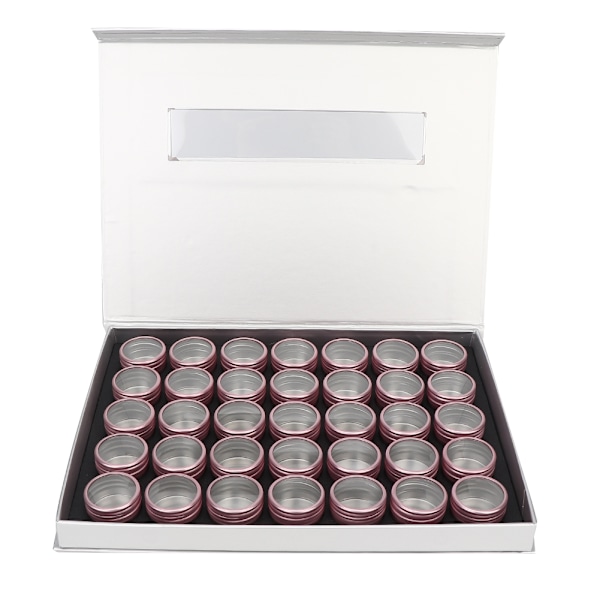 35 platser Tom Nagel Manikyr Smycken Förvaringsbox Fodral Hållare Nail Art Tips Nagelverktyg ContainerRose Gold + Silver