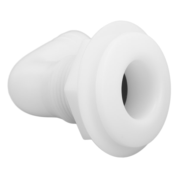 Marine Thru Hull Connector Läcksäker Ergonomisk Pålitlig Robust 90° Thru Hull Fitting för Yachtbåtar Vit