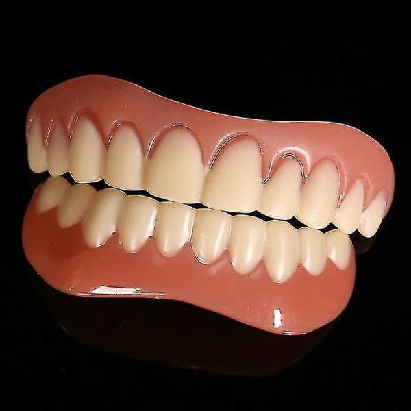 Tandprotes Silikon övre och nedre faner Perfekta skrattfaner Tandpasta Tandproteser Bekväma tänder Ortodonti set up and down