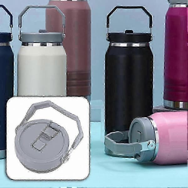 Läckagesäkert sugrörslock för Stanley 20oz 30oz mugglock Grey 2pcs