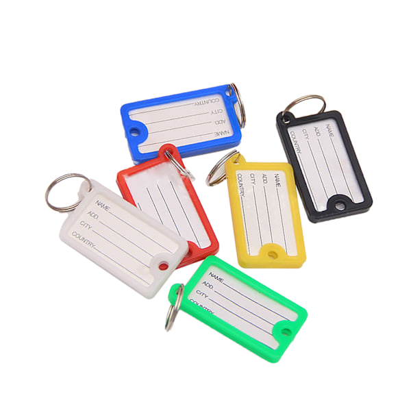 72PCS Keys Identifier Lätt att spela in och identifiera Färgglad PP-nyckeletikett för Office School Home