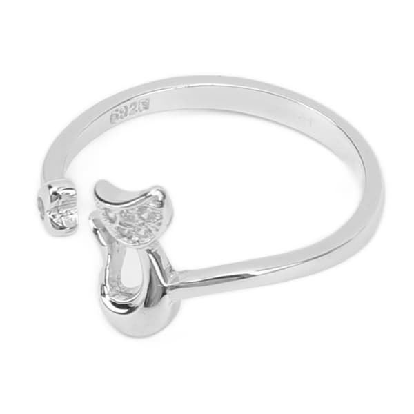 Open Ring Cat Shape Adjustable Light Cute, Trendy Women's Ring for Daily Party