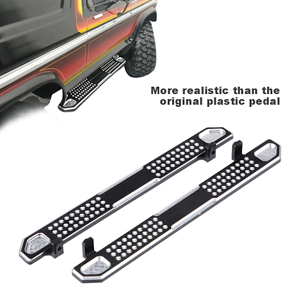 Simulering Side Aluminium Alloy Pedal Plate Footplate Reservedeler for TRX-4 1:10 RC Bil