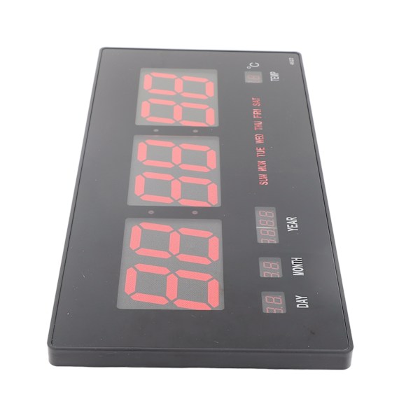 Digital vægur LED Elektrisk kalender Vægur med Noctilucence Hjem soveværelse Kontor EU-stik 110‑220V