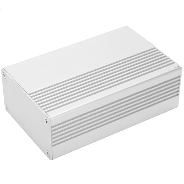 Gråt aluminiumkabinet til elektroniske projekter