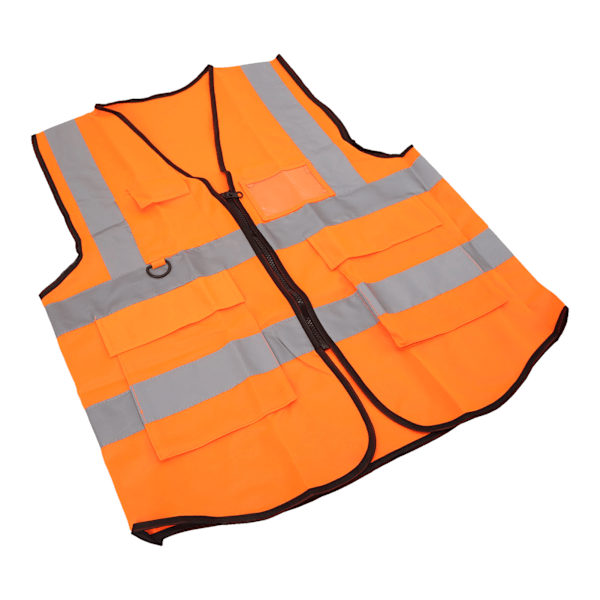 Turvallisuusliivi Useita taskuja Vedenkestävä Korkea näkyvyys Vetoketju Etuosa Turvallisuusliivi Guardian Orange
