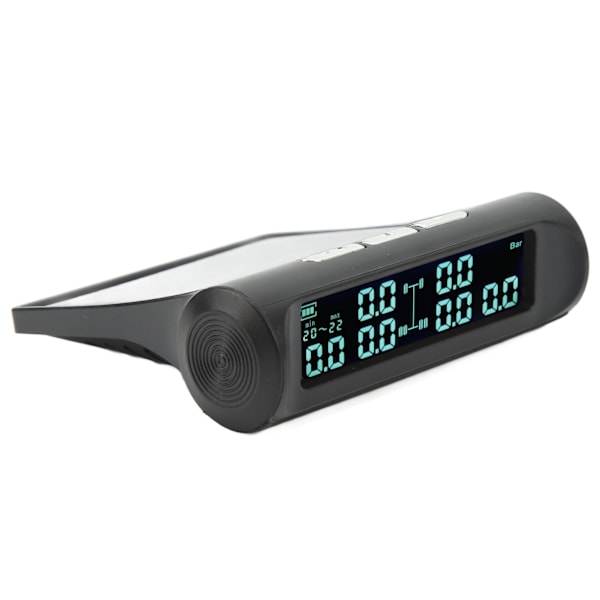 Däcktrycksövervakningssystem med 6 hjul, DC 5V, stabil signal, LCD-display, exakt larm, varningsljud, 8 bar, solcellsdriven TPMS för lastbil, husbil