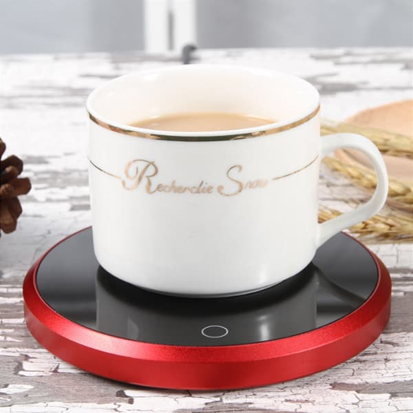 Waterproof Touch Heating Coaster for Cups, Hot Pad Electric Coaster for Coffee Tea (EU Plug 220V)