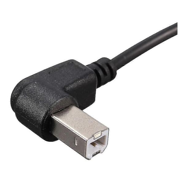 USB 2.0 B hann til USB B hunn stikkontakt skriver panelmontert Forlengelseskabel 50 cm musta