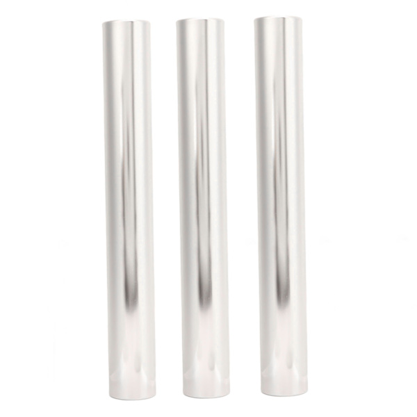 3st aluminiumlegering banfältstafettbatonger Spårbatonger Raceutrustning för löparlopp Team för löparlopp utomhus studentstafettevenemang Silver