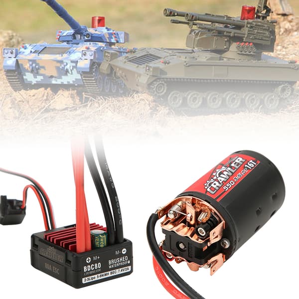 SURPASS 5-sporers 550 0,50 Wire 20T Børstet Motor + BCD80A ESC RC Tilbehør