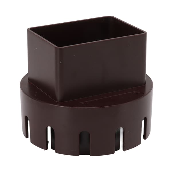 Downspout Adapter Plastic Drain Adapter Downspout Converter Replacement Connection with Screws Brown L 3x4in
