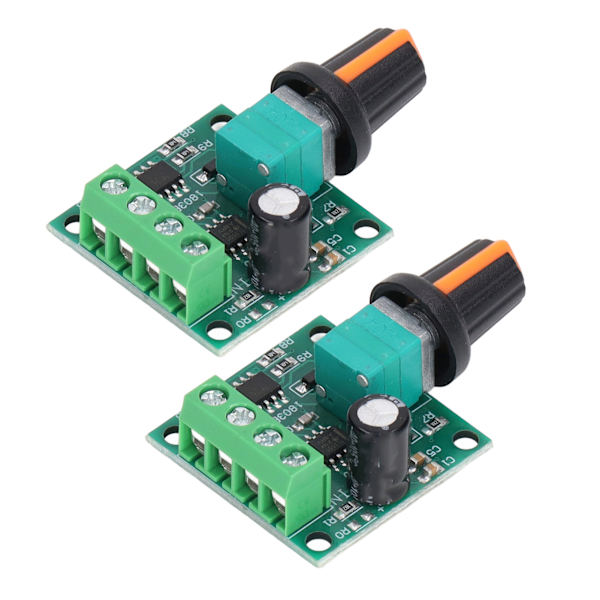 2 sett motorhastighetskontroller PWM-kontrollbryterregulator DC 1,8V‑12V for viftepumpe