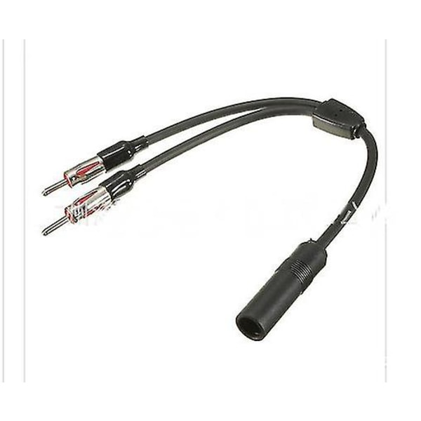 Fm bil antenn splitter 1 hona till 2 buss bil antenn adapter antenn linbana stereo radio splitter Y förlängningskabel