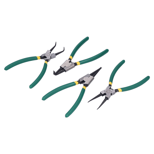 4st Circlip Tångset Halkfri Design Bekvämt Grepp 4 Olika Tänger Hög Hårdhet Långa Spetstänger Set