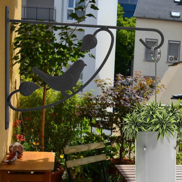2 stk. Sæt Metal Rustfri Studie Væghængt Blomsterpotteholder Hjemmehave