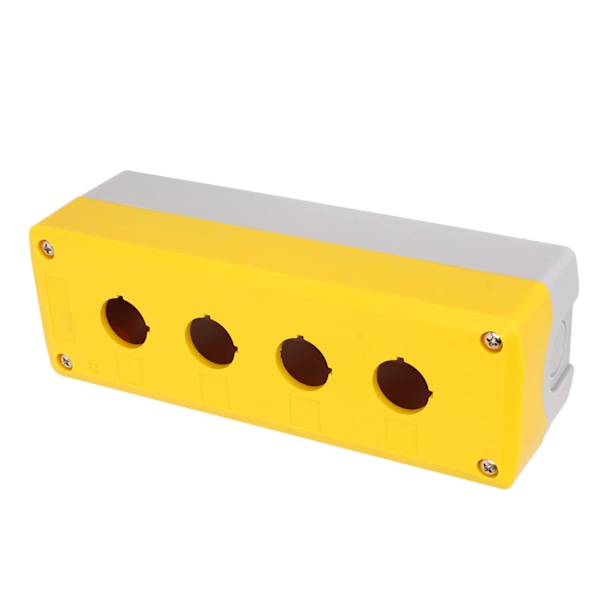 BERM Push Button Switch Control Station Box Industrial 4 Gang Vattentät ABS Gul