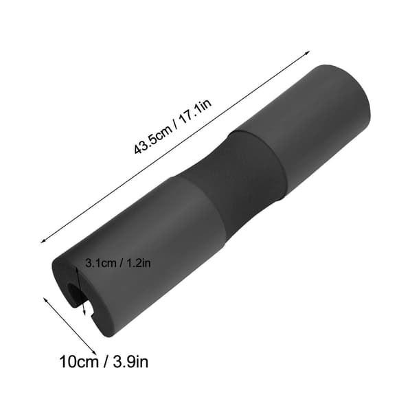 Barbell Pad til Squats, Lunges, Hip Thrusts - Nakke- og Skulderstøtte - Sort