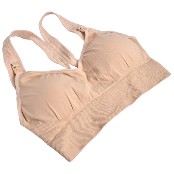 Dame Sømløs Sports-BH Frontlukking Trådløs Amme Gravid Bralette XL