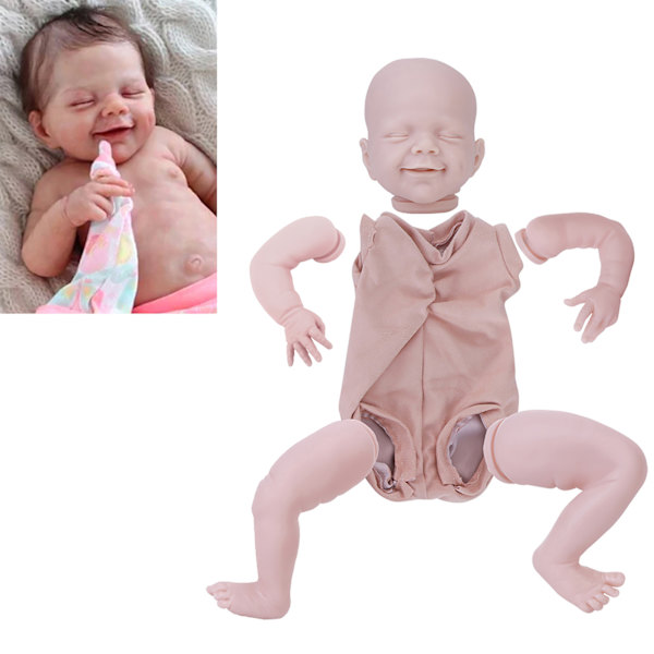Silikon Reborn Doll Kit gör-det-själv spädbarnsform blank dockamodell med klädkropp 22 InchBlank