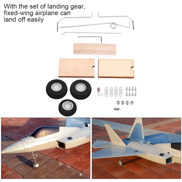 KT DIY Fastvingad modellflygplan Landningsställ Hjul Universal Set av RC-tillbehör