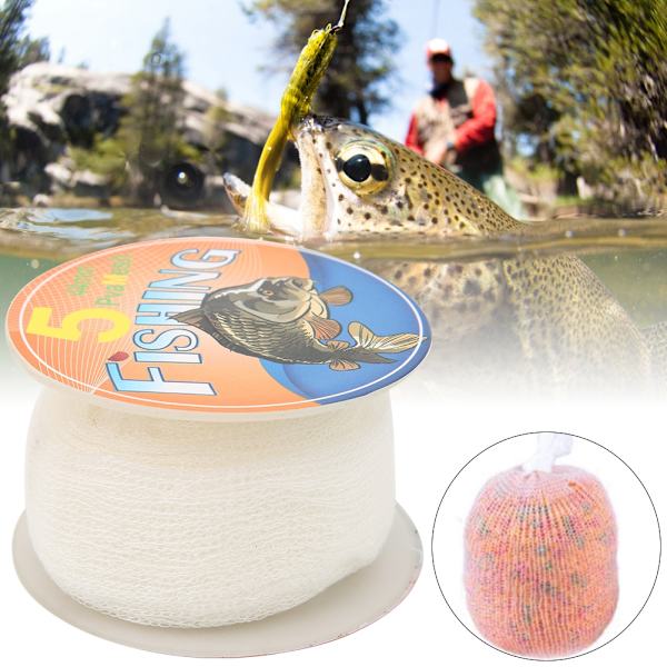 5M PVA Fiskeverktøy Nest Beater Vannløselig Nett Fiske Agnstilbehør (44 mm)