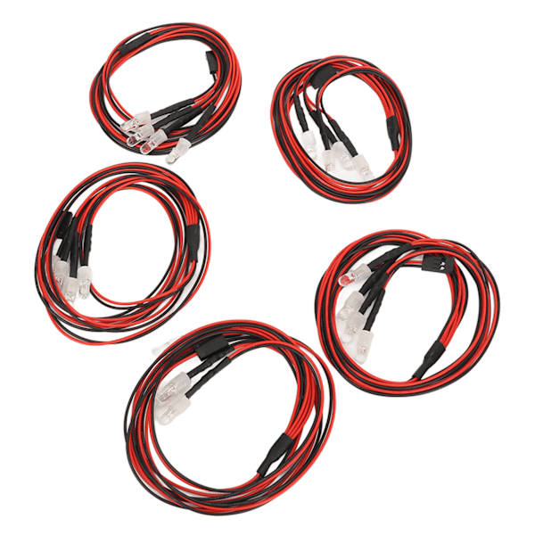 5 stk RC bil-lygter Universal LED Blåt lys 5 mm perle dekorationstilbehør til DIY-modifikation