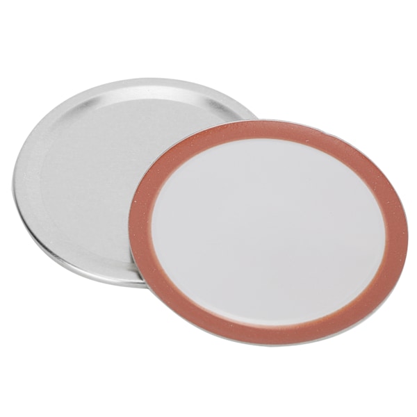 24 kpl Pyöreät jaettavat kansipurkit Säilytyskansit tavallisille leveäsuisille purkeille (hopea 70 mm)
