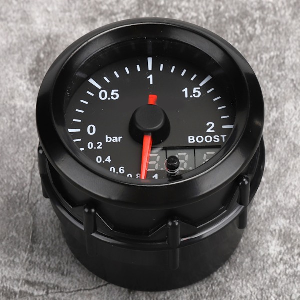 2-tums Turbotryckförstärkningsmätare för bil 2Bar 12V Färgdisplay Universal Modifierade delar