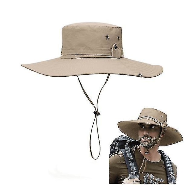 Sun Fishing Hat til mænd/kvinder Super Wide Rim Upf50+ Bucket Boonie Cap åndbar solhat