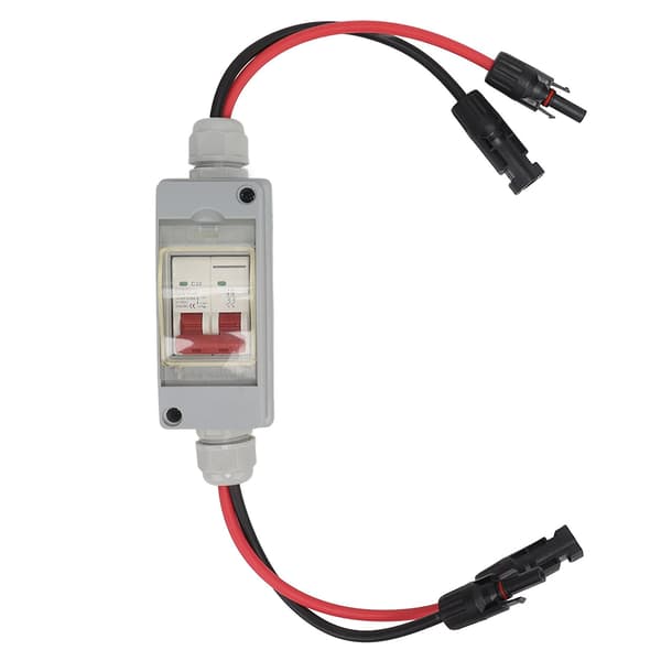 Sikringsbryter MCB 2P DC 500V 32A bryter med IP65 vanntett fordelingsboks med kabel og PV-kontakt solid Solid Normal