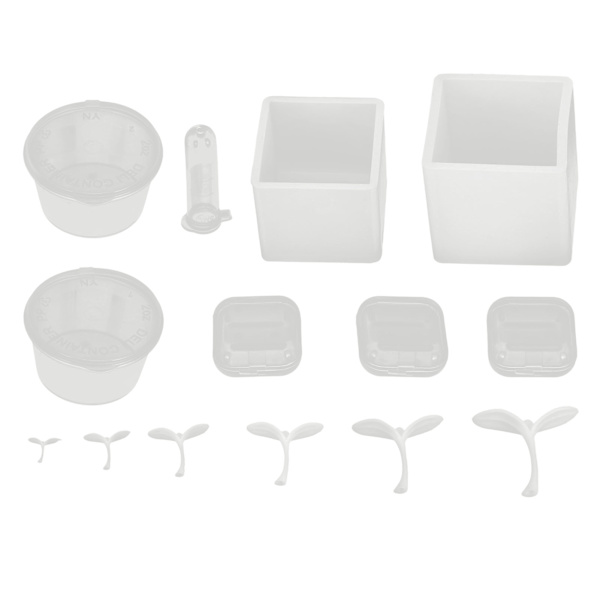 Silicone Mold Kit Casting Reusable DIY Craft Mold 2-Leaf Grass Accessory
