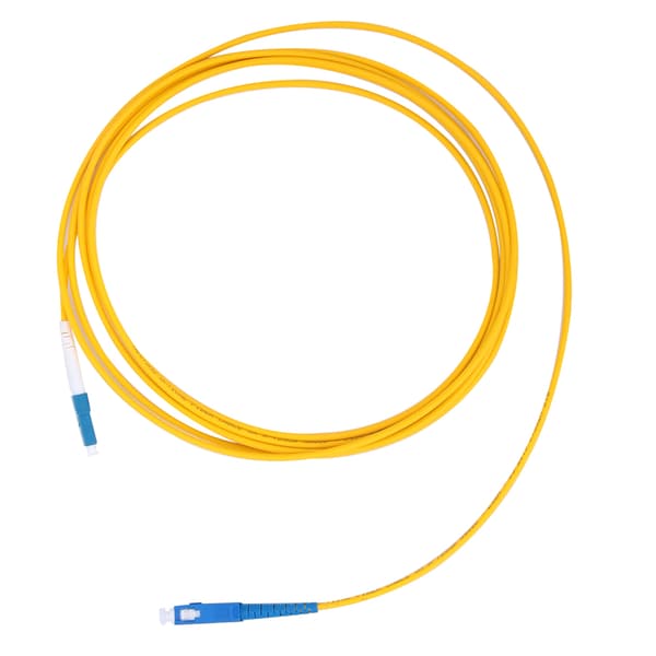 2 stk. 3 meter LC/UPC til SC/UPC optisk fiber patchkabel ledning gul