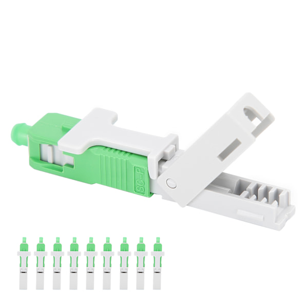 10st fiberoptisk snabbkoppling inbyggd SC/för APC snabb kallanslutningsskarvadapter