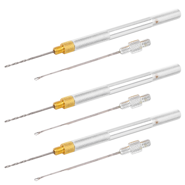 3 Set 3 i 1 Combo Set Aluminiumlegering Fiskrigg Bete Nål Verktyg Fiskborrsats