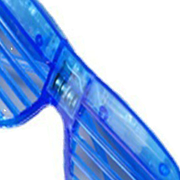 LED Solbriller Glow in The Dark Blinkende Lys Opp Shutter Shades Briller til Halloweenfest Blå
