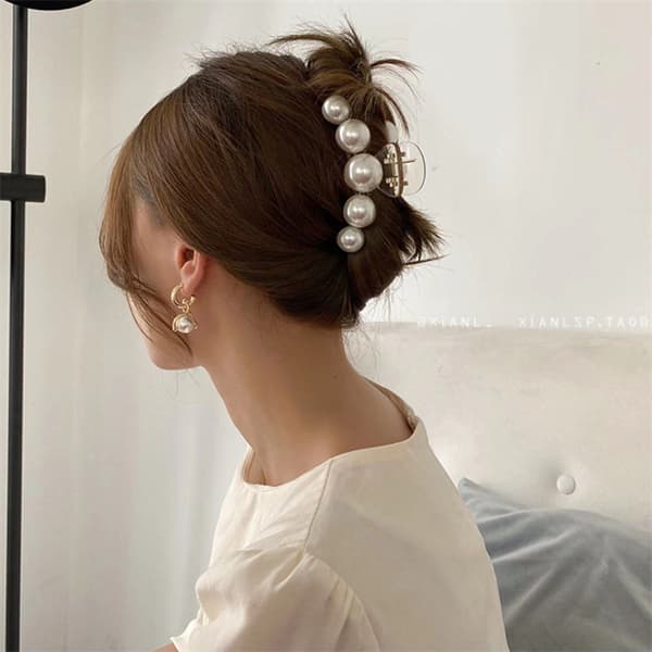 Gripeklips - 10 cm Fem store perlegripeklips[LD]