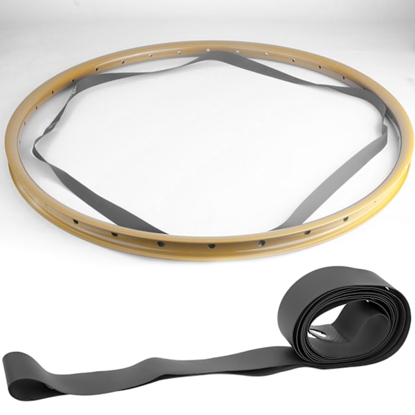 PVC Cykel Indertube Dæk Mountainbike Beskyttelsespude Liner Cykeldæk Fælgbånd (sort 26in)