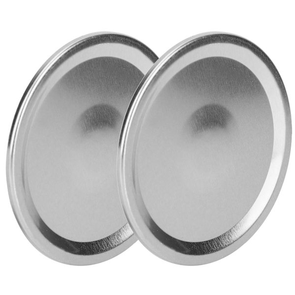 24 kpl Pyöreät jaettavat kansipurkit Säilytyskansit tavallisille leveäsuisille purkeille (hopea 70 mm)