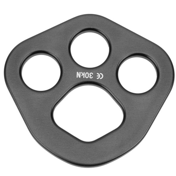 30KN 4 Huller Rigging Plade Tov Leje Ankre Punkter Connector Klatreudstyr Værktøjer Sort