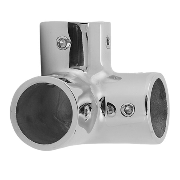 Bådreling Tee Connector 316 Rustfrit Stål Heavy Duty Rørforbindelsesklemme Marine Yacht Hardware Tilbehør 22mm