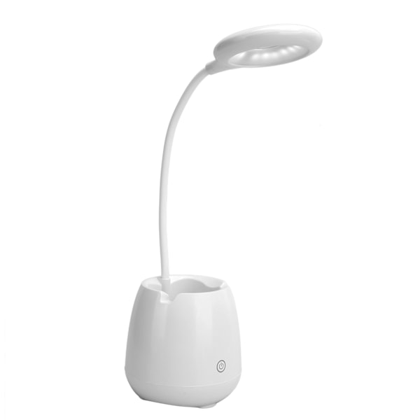 Multifunktionell Bluetooth-högtalare med pekskärm, skrivbordslampa, telefonhållare, trådlös högtalare (vit)