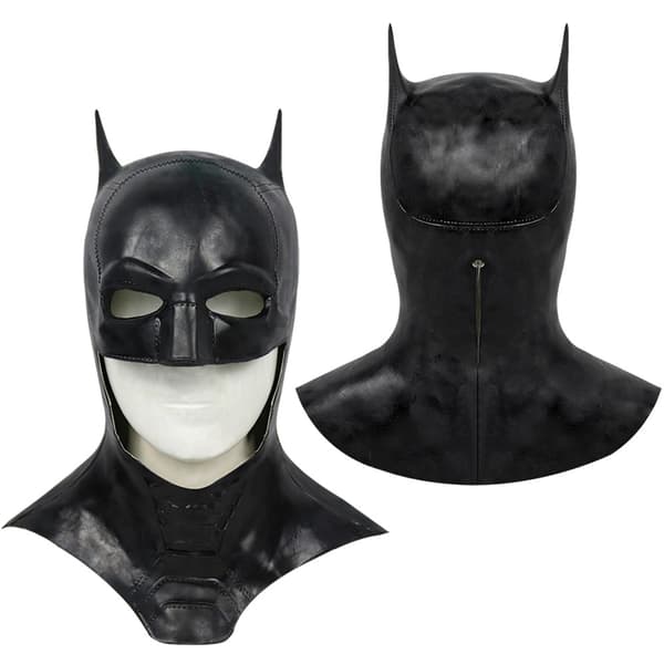 Dark Knight Rises svart Batman-mask Halloween-mask Long