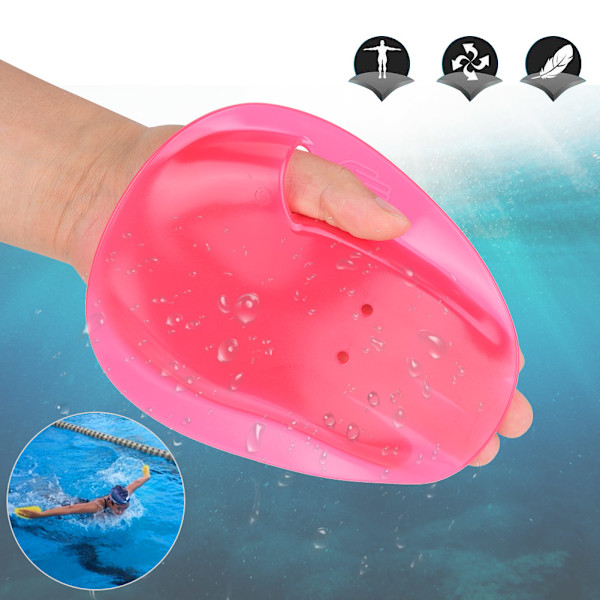 1 par simdykning Handträningspaddlar Webbed fen Scuba utrustning (röd S)