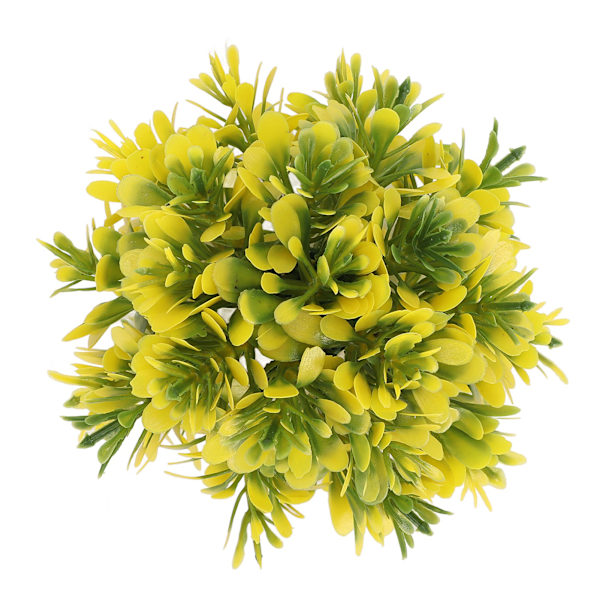 Kunstig akvariegresskule Fargefast akvarium Plastgresskule for akvariedekorasjon Gul