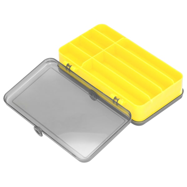 Fishing Lure Box Vändbar Lure Box Dubbelsidig plastbete Förvaringslåda Organizer Gul