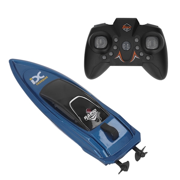 2,4G fjernstyrt båt USB høyhastighets elektrisk leketøysbåt Vanntett Minifjernkontroll Speedboat Toy Blå