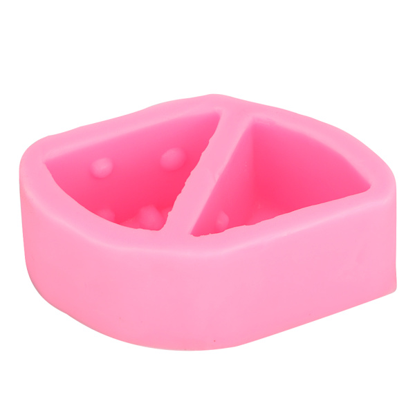 Hushålls trekantiga ostmousse tårtform Silikonform tårta bakverktyg Rosa